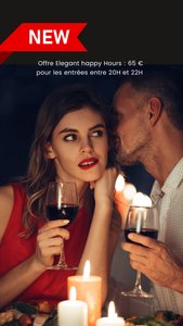 Jeudis érotiques - nouveau : offre Elegant Happy Hour pour les entrées entre 20 H et 22 H tarif spécial 65€/couple
