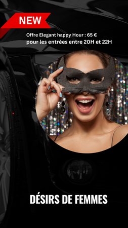 Désirs de femmes - nouveau : offre Elegant Happy Hour pour les entrées entre 20 et 22 heures tarif spécial 65€/couple -femmes seules acceptées en nombre limité